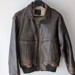 Vtg Avirex G-2 U.S. Navy Spec 7823 Leather Flight Bomber Jacket S